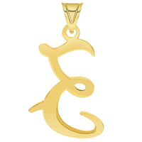Load image into Gallery viewer, 14k Yellow Gold Dainty Uppercase Script Initial Z Cursive Letter Pendant Necklace
