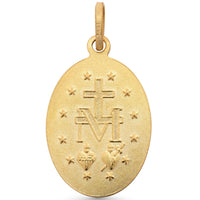 Load image into Gallery viewer, Solid 14k Yellow Gold Miraculous Medal of the Virgin Mary Pendant - 4 Sizes
