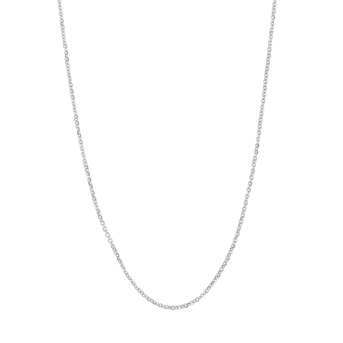 14K Yellow Gold, White Gold or Rose Gold 1.05mm Diamond-Cut Cable Chain Necklace with Lobster Lock and Adjustable Slider Bead