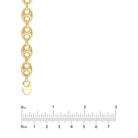 Load image into Gallery viewer, 14K Yellow Gold 10mm Puff Mariner Chain Bracelet with Lobster Lock, 7.5&quot;
