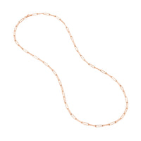 Load image into Gallery viewer, Solid 14K Gold 3.95mm Designer Long Link Chain Necklace
