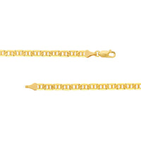 Load image into Gallery viewer, Solid 14K Gold 3.5mm Mariner Chain Necklace with Lobster Lock
