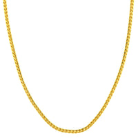 Load image into Gallery viewer, Solid 14k Yellow Gold 3mm D/C Franco Chain Necklace with Lobster Claw Clasp - Diamond-Cut
