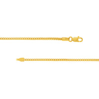 Load image into Gallery viewer, Solid 14k Yellow Gold 1.5mm Franco Chain Necklace with Lobster Lock - Diamond-Cut
