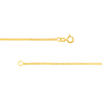 Load image into Gallery viewer, Solid 14K Yellow Gold 0.8mm Thin Box Chain Necklace with Spring Ring Lock
