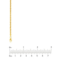 Load image into Gallery viewer, 14k Yellow Gold Hollow 2mm Rope Chain Necklace with Lobster Lock - Light Rope Chain
