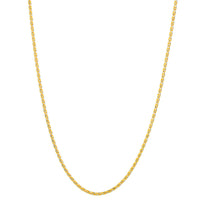 Load image into Gallery viewer, 14K Two-Tone Gold 1mm Wheat Chain Necklace with Lobster Lock
