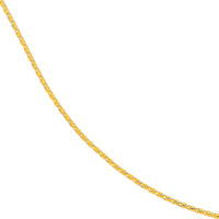 Load image into Gallery viewer, 14K Two-Tone Gold 1mm Wheat Chain Necklace with Lobster Lock
