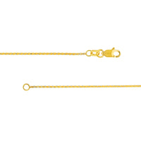 Load image into Gallery viewer, 14K Two-Tone Gold 1mm Wheat Chain Necklace with Lobster Lock
