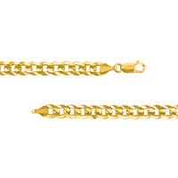Load image into Gallery viewer, Solid 14k Yellow Gold 8mm Cuban Concave Curb Chain Necklace with Lobster Lock
