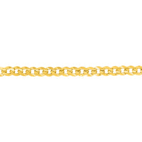 Load image into Gallery viewer, Solid 14K Yellow Gold or White Gold 4.5mm Curb Cuban Concave Chain Necklace with Lobster Lock

