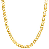 Load image into Gallery viewer, Solid 14K Gold 7mm Curb Chain Cuban Concave Necklace with Lobster Lock
