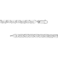 Load image into Gallery viewer, Solid 14K Gold 5.5mm Flat Mariner Chain Necklace with Lobster Lock - Yellow Gold or White Gold

