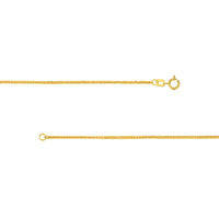 Load image into Gallery viewer, 14k Gold 1.5mm Square Wheat Chain Necklace with Spring Ring - Yellow Gold or White Gold

