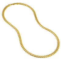 Load image into Gallery viewer, Solid 14K Yellow Gold 7mm Classic Miami Cuban Chain Necklace with Lobster Lock
