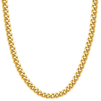 Load image into Gallery viewer, Solid 14K Yellow Gold 7mm Classic Miami Cuban Chain Necklace with Lobster Lock
