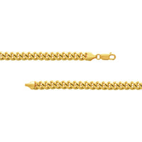 Load image into Gallery viewer, Solid 14K Yellow Gold 8mm Miami Cuban Chain Necklace with Lobster Lock
