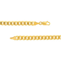 Load image into Gallery viewer, Solid 14K Yellow Gold 5mm Concave Miami Cuban Chain Necklace with Lobster Lock
