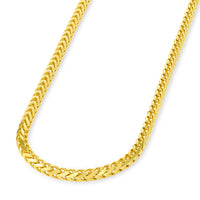 Load image into Gallery viewer, Semi-Solid 14k Yellow Gold 2.5mm Franco Chain Necklace with Lobster Lock - Diamond-Cut
