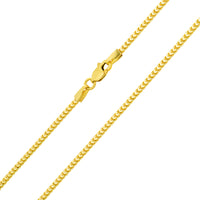 Load image into Gallery viewer, Solid 14k Yellow Gold 1.5mm Franco Chain Necklace with Lobster Lock - Diamond-Cut
