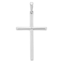 Load image into Gallery viewer, Solid 14K White Gold Simple Cross Charm Pendant Necklace
