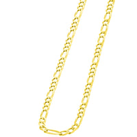 Load image into Gallery viewer, Solid 14K Yellow Gold 4mm Figaro Link Chain Necklace
