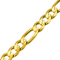 Load image into Gallery viewer, Solid 14K Yellow Gold 7mm Figaro Chain Necklace - Concave Figaro
