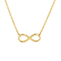 Load image into Gallery viewer, Solid 14K Yellow Gold Plain Infinity Love Necklace
