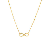 Load image into Gallery viewer, Solid 14K Yellow Gold Plain Infinity Love Necklace
