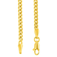 Load image into Gallery viewer, Solid 14k Yellow Gold 2.5mm Miami Cuban Link Chain Curb Necklace with Lobster Clasp
