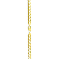 Load image into Gallery viewer, Solid 14k Yellow Gold 5mm Open Cuban Concave Curb Chain Necklace with Lobster Clasp

