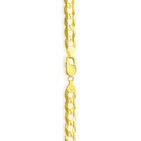 Load image into Gallery viewer, Solid 14k Yellow Gold 8mm Cuban Concave Curb Chain Necklace with Lobster Clasp
