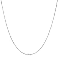 Load image into Gallery viewer, Solid 14k White Gold 1.5mm Cable Chain D/C Rolo Necklace with Lobster Lock
