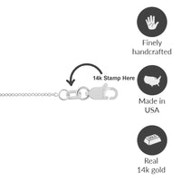 Load image into Gallery viewer, Solid 14k White Gold 2mm Cable Chain Rolo Necklace with Lobster Lock- Diamond Cut
