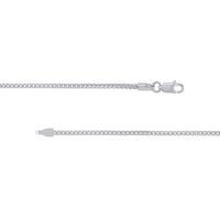 Load image into Gallery viewer, Solid 14k White Gold 1.5mm Franco Chain Necklace with Lobster Lock - Diamond-Cut
