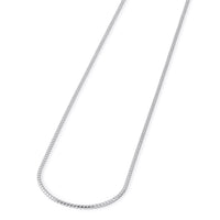 Load image into Gallery viewer, Solid 14k White Gold 1.5mm Franco Chain Necklace with Lobster Lock - Diamond-Cut
