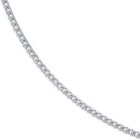 Load image into Gallery viewer, Solid 14k White Gold 1.5mm Franco Chain Necklace with Lobster Lock - Diamond-Cut
