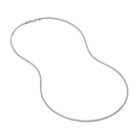 Load image into Gallery viewer, Solid 14k White Gold 2mm Franco Chain Necklace with Lobster Lock - Diamond-Cut
