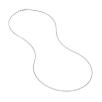 Load image into Gallery viewer, Solid 14k White Gold 1.5mm Franco Chain Necklace with Lobster Lock - Diamond-Cut
