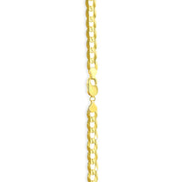 Load image into Gallery viewer, Solid 14k Yellow Gold 6mm Open Cuban Curb Chain Necklace with Lobster Clasp

