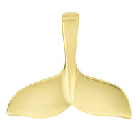 Load image into Gallery viewer, Solid 14k Yellow Gold Classic Whale Tail Charm Pendant Necklace
