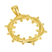 Load image into Gallery viewer, 14k Solid Yellow Gold Crown of Thorns Pendant Necklace
