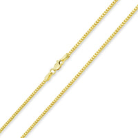 Load image into Gallery viewer, Solid 14k Yellow Gold, White Gold, Rose Gold 1.2mm Square Franco Chain Necklace with Lobster Claw Clasp
