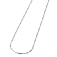 Load image into Gallery viewer, Solid 14k Yellow Gold, White Gold, Rose Gold 1.2mm Square Franco Chain Necklace with Lobster Claw Clasp
