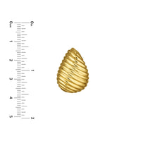 Load image into Gallery viewer, 14k Yellow Gold Teardrop Studs Dome Drop Earrings with Push Back
