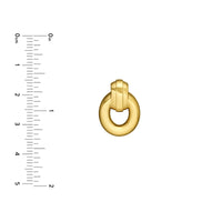 Load image into Gallery viewer, 14k Yellow Gold Door Knocker Studs Open Hoop Earrings with Push Back
