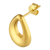 Load image into Gallery viewer, 14k Yellow Gold Open Teardrop Stud Drop Earrings with Push Back
