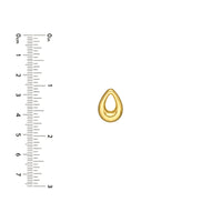 Load image into Gallery viewer, 14k Yellow Gold Open Teardrop Stud Drop Earrings with Push Back
