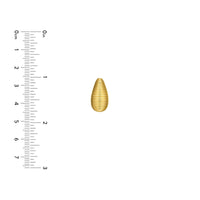 Load image into Gallery viewer, 14k Yellow Gold Textured Teardrop Stud Drop Earrings with Push Back
