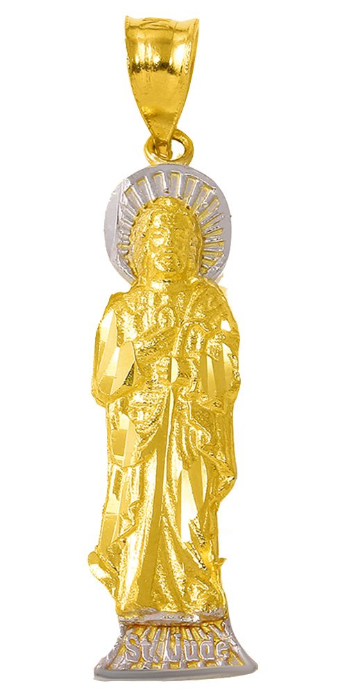 Religious by Jewelry America Textured 14k Yellow Gold Saint Jude Thaddeus Charm Pendant